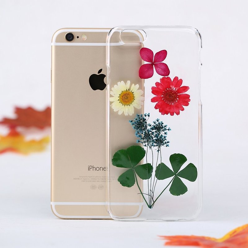 Flower iPhone 6s Case 手工製作 押花 iPhone手機保護套 Samsung手機保護殼 Clear iPhone Case Samsung Case - 手機殼/手機套 - 植物．花 多色