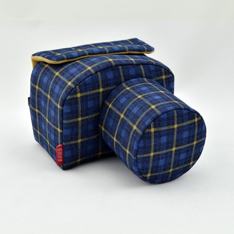 Camera bag (for your camera) the amount of manual machine custom personalized blue plaid 006 - Camera Bags & Camera Cases - Other Materials Blue