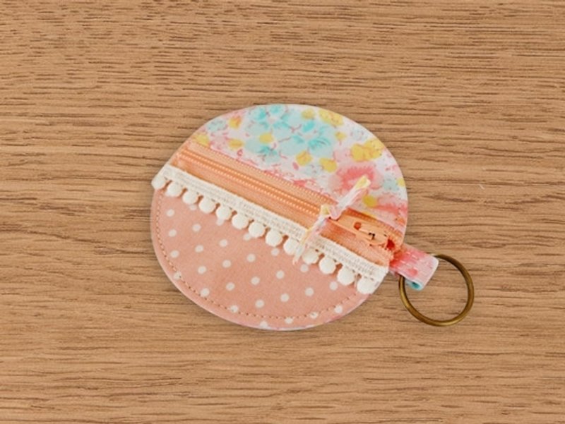 [Miya ko. Grocery cloth hand-made] Shuiyu little / Floral / headphone bag / purse / key ring / Wallets - หูฟัง - วัสดุอื่นๆ 