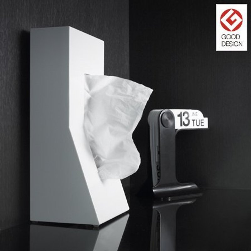 STAND_STEEL! Standing Facial Paper Holder-White - Items for Display - Other Metals White