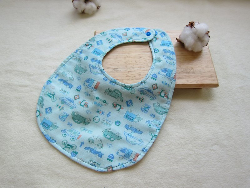 Large collection of vehicles - Japan double yarn cotton baby bibs, bibs (six yarn) - Bibs - Other Materials Blue