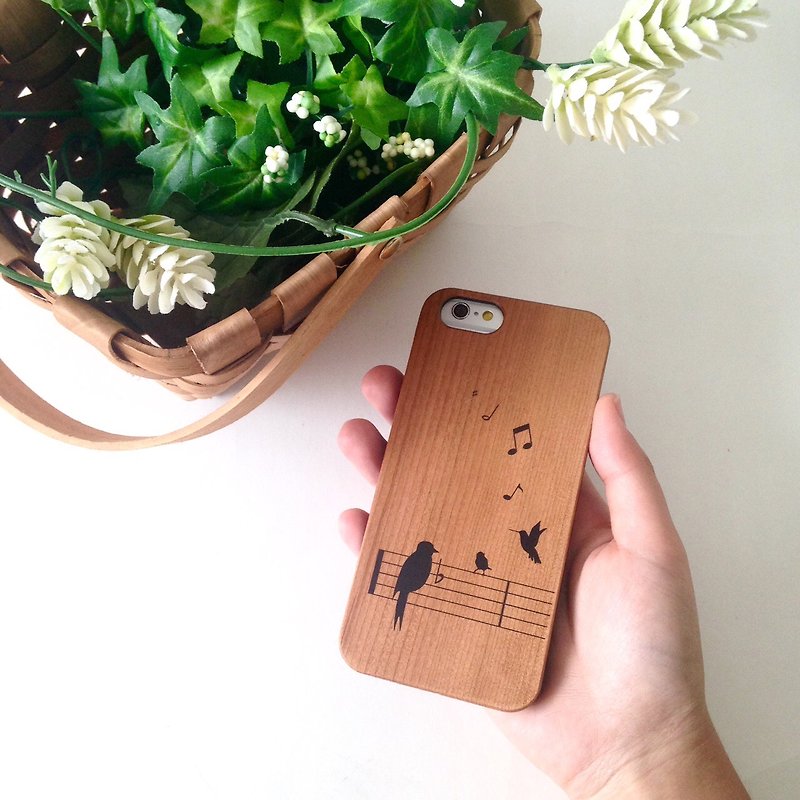 Singing Birds Real Wood iPhone Case for iPhone 6/6S, iPhone 6/6S Plus - Other - Wood 