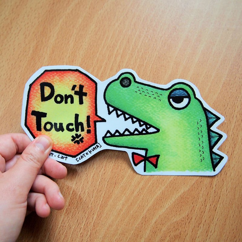 Waterproof sticker --- take your hand away!!! (large) - Stickers - Waterproof Material Multicolor