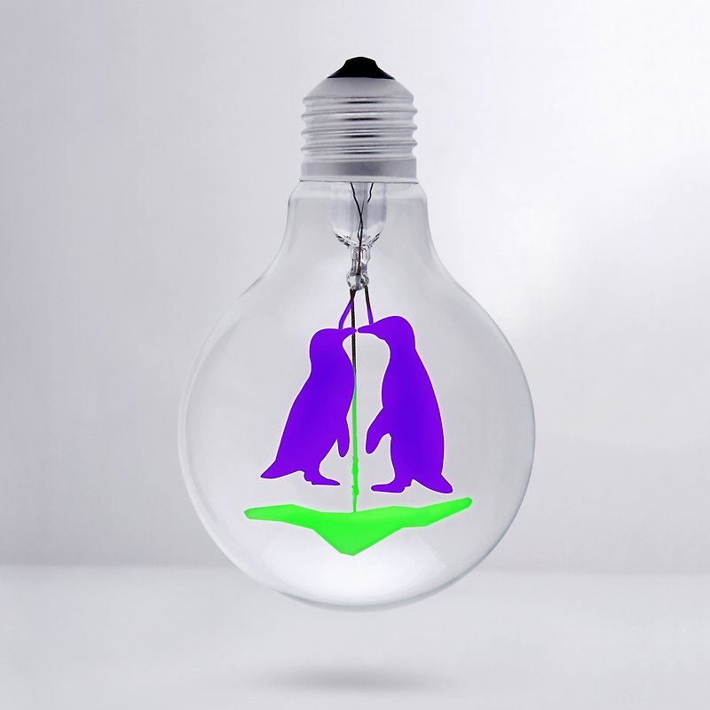DarkSteve「演活生命」- 設計師燈泡 - 企鵝球燈泡 Edison-Style 愛迪生燈泡: 1 個 (純燈泡) - 燈具/燈飾 - 玻璃 紫色