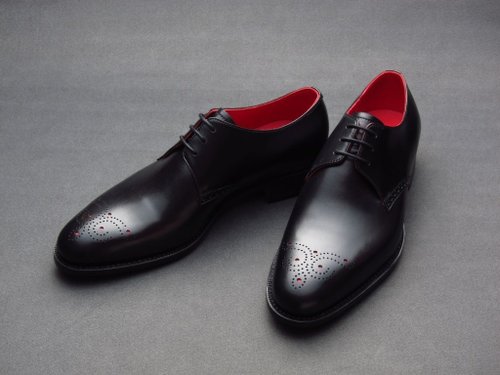 神冈右线-三孔德比鞋-derby shoes-黑红配色-芥黄配色(最小尺寸uk4.5)