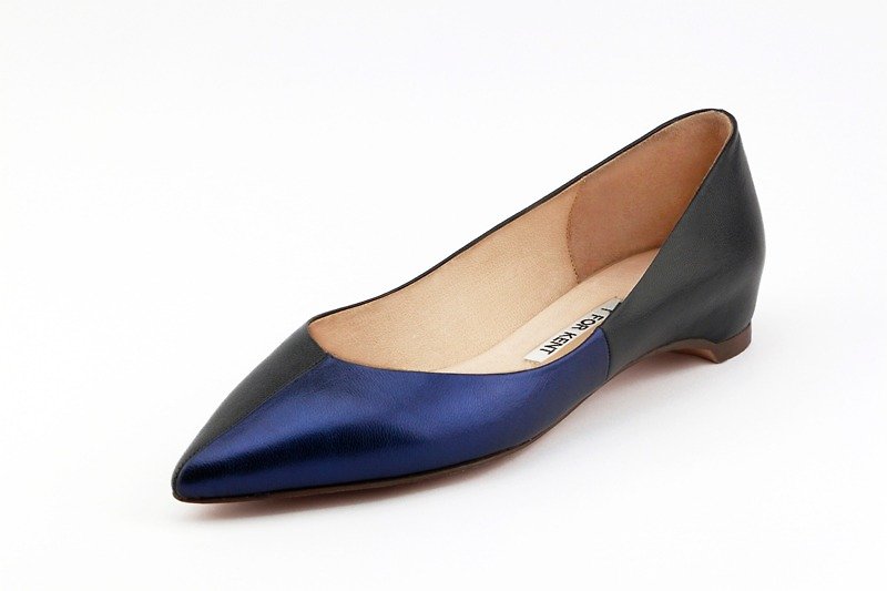 T FOR KENT｜QUARTER  flats (Navy) - Women's Casual Shoes - Genuine Leather 