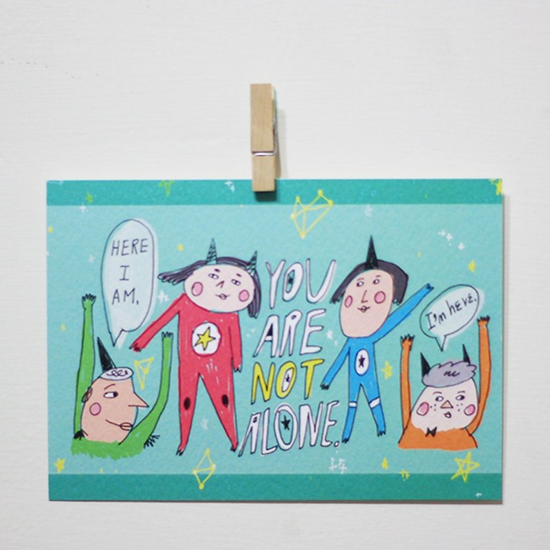 You are not alone / Magai's postcard - Cards & Postcards - Paper Green