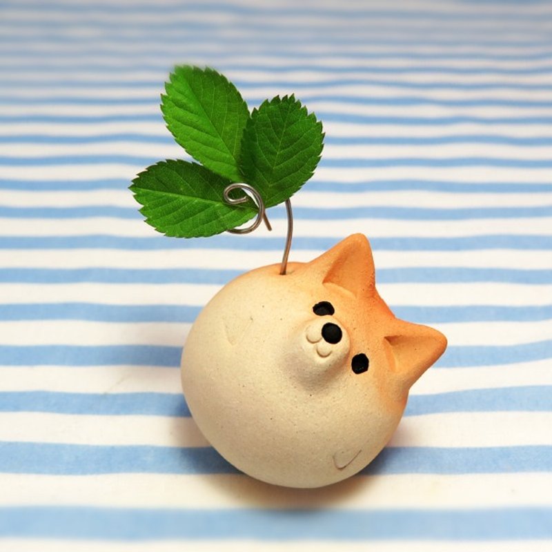 Shiba Inu figurine of Ceramics "The Shiba ball type 3" Shiba is the Japanese dog. - 擺飾/家飾品 - 其他材質 黃色