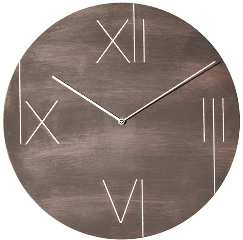 NeXtime - Galileo-old brown minimalist metal wall clock - Clocks - Other Metals Brown