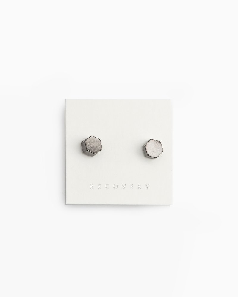 Recovery 2015 Hexagon Earring 六角耳環 - 耳環/耳夾 - 其他金屬 