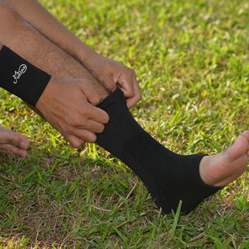กีฬาการดูแลสุขภาพข้อเท้า 2 - อุปกรณ์ฟิตเนส - เส้นใยสังเคราะห์ สีดำ