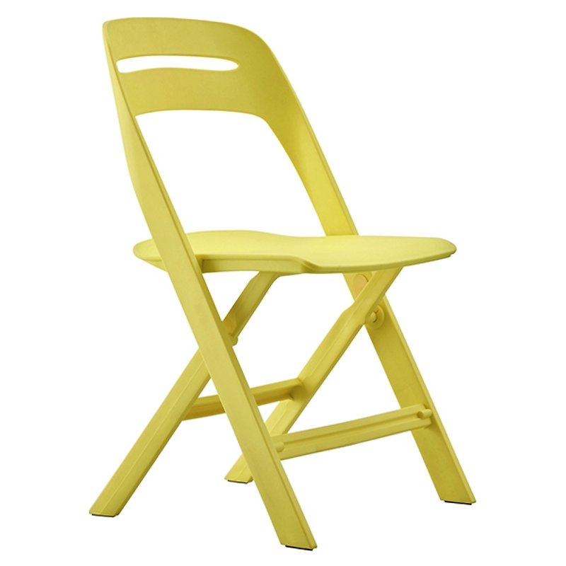 NOVITE 诺维特_full plastic folding chair/light yellow (products are only delivered to Taiwan) - Other Furniture - Other Materials Yellow