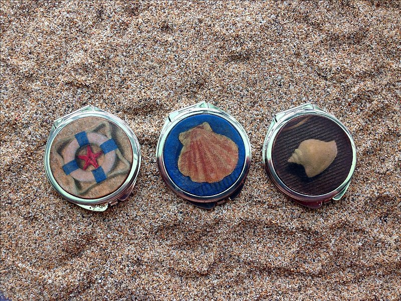 海洋風情貝殼鏡 - 其他 - 其他金屬 