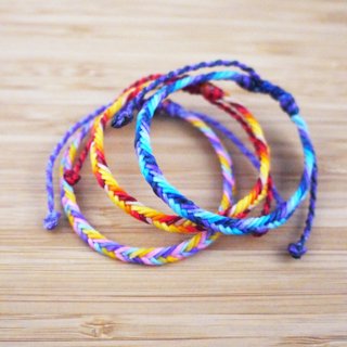 [Little Ethnic] Thick silk Wax thread woven bracelet
