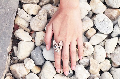 GOODAFTERNINE 貓咪黃銅戒指 ( Mok Cat Ring )