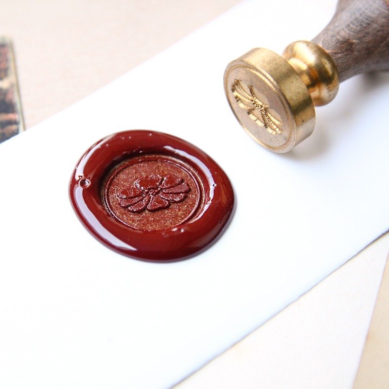 Sealing Wax Stamp Set w/a wax- Cosmos - Stamps & Stamp Pads - Other Metals Red