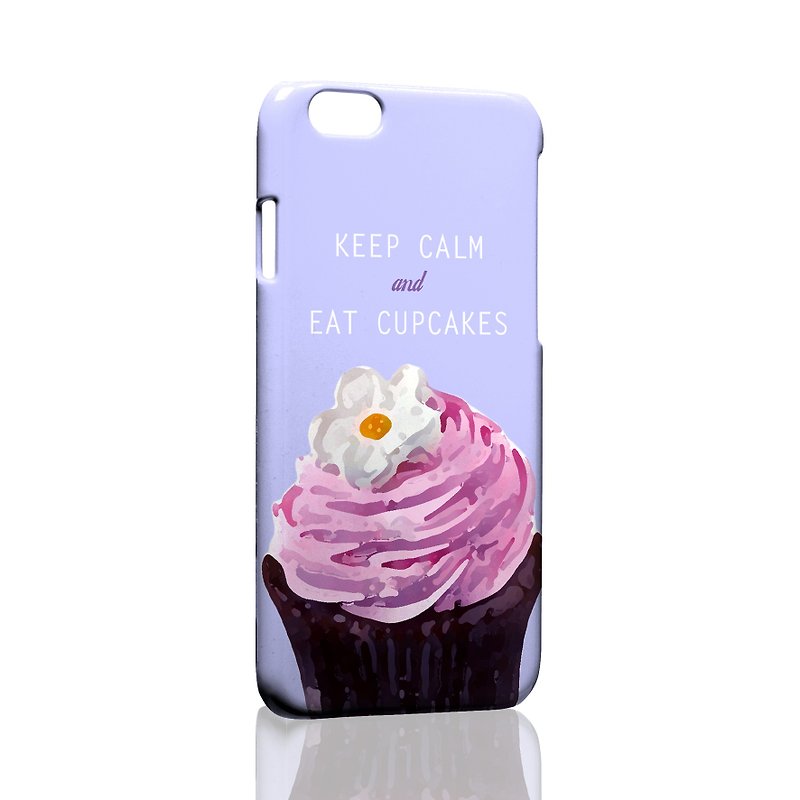 平静＆カップケーキを食べサムスンS5 S6 S7注4注5 iPhone 5を5秒6 6S 6 + 7 7プラスASUS HTC M9ソニーLG G4、G5 v10の電話シェル携帯電話のセット電話シェルphonecaseを命じました - スマホケース - プラスチック ピンク