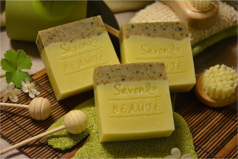 [Savon Beauté-莎媞作坊]抹草香茅大理石皂 - 香氛/精油/擴香 - 植物．花 綠色