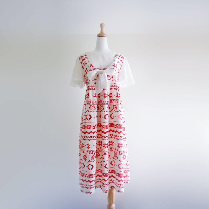 Graffiti under the sun | vintage dress - One Piece Dresses - Other Materials Red