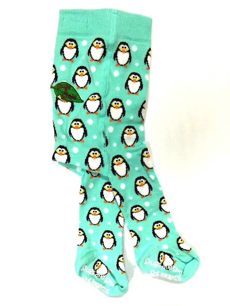 2014  秋冬Slugs & Snail 滿版企鵝有機棉褲襪 - 其他 - 棉．麻 綠色