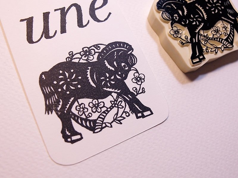 Print [horse] on stamp paper-cut window bars of handmade engraved rubber stamp, pattern beautifully detailed, for a variety of Yintai - Stamps & Stamp Pads - Other Materials Black