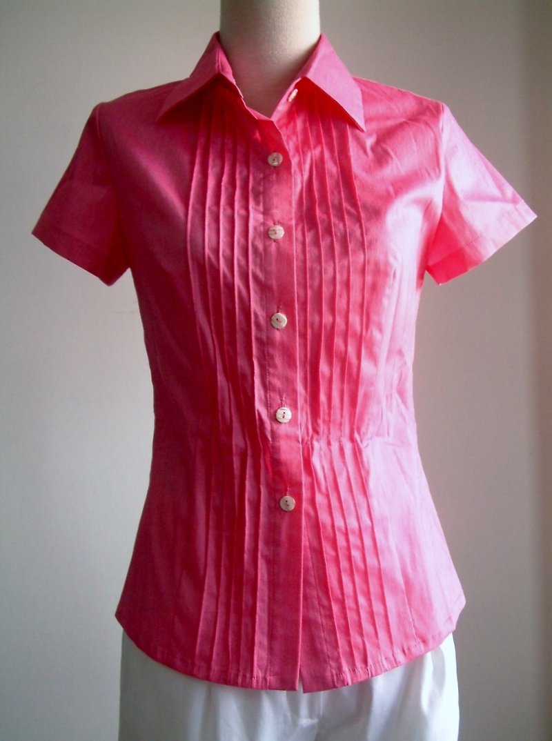 Pinkota shirt - Peach color - เสื้อเชิ้ตผู้หญิง - วัสดุอื่นๆ สึชมพู