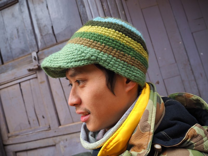 EARTH.er │ Nepalese hand-woven wool striped pattern hats ● 100% Wool Hand Knitted Stripes Cap│ :: Hong Kong original design brand :: - หมวก - วัสดุอื่นๆ หลากหลายสี