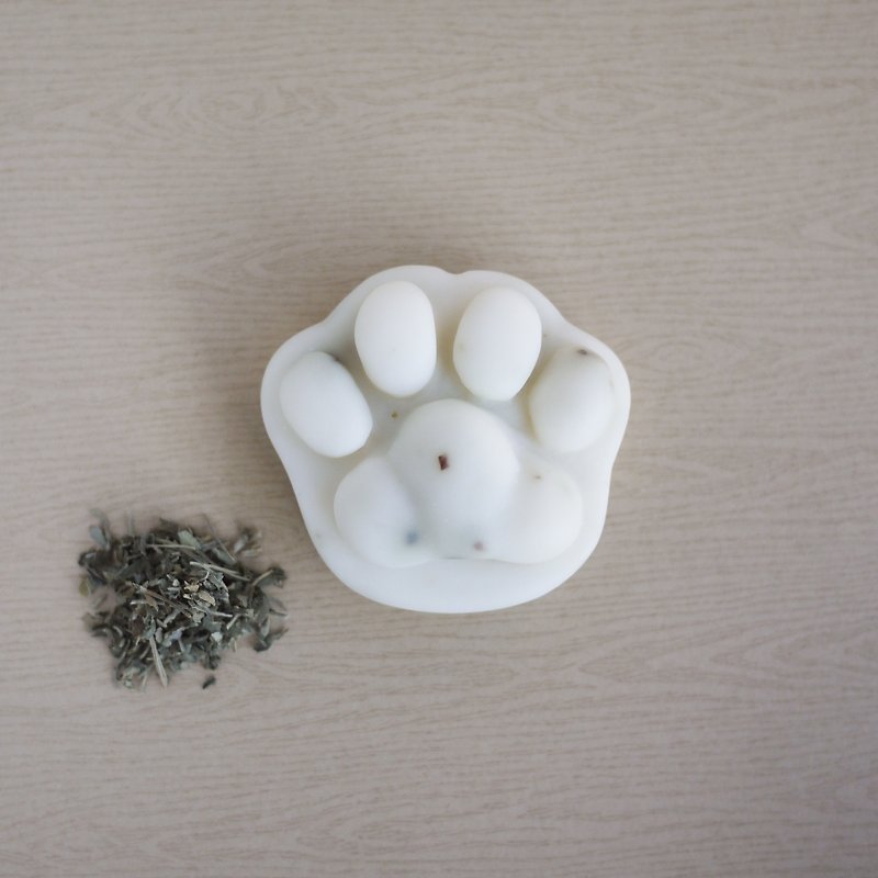 Plants & Flowers Cleaning & Grooming White - Catmint Cat Paw Soap (for PET)- Cedarwood