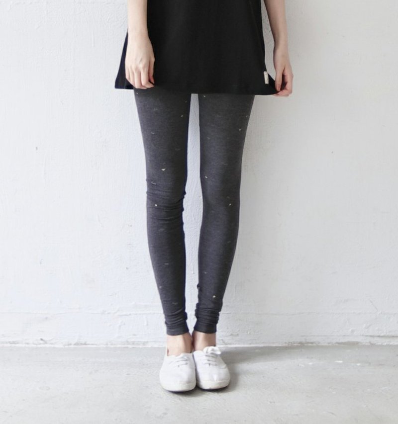 SUMI △ ▽ within an autumn dark gray cotton Flexible Leggings _3SF100_ - Women's Pants - Other Materials Gray