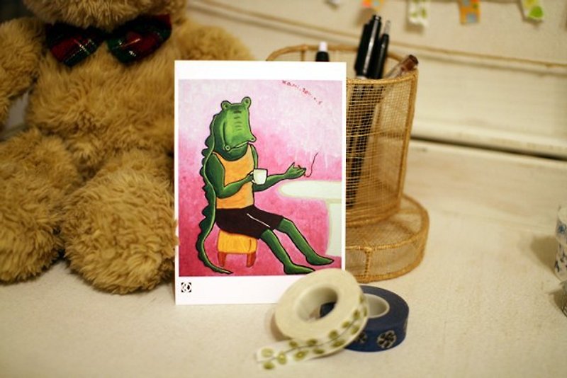 Postcard ∣ Mr. Crocodile - Cards & Postcards - Paper Pink