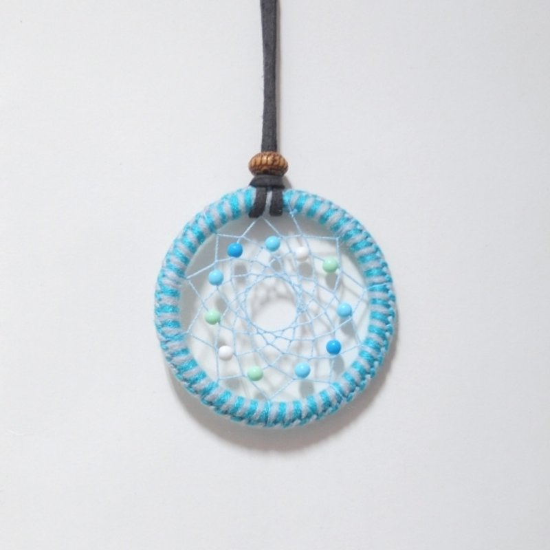 [DreamCatcher. Dream Catcher Necklace] The sky is big and the dream is big - Necklaces - Other Materials Blue