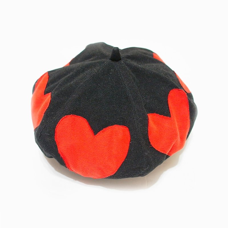 A MERRY HEART♥加大版愛心南瓜帽 - Hats & Caps - Other Materials Red