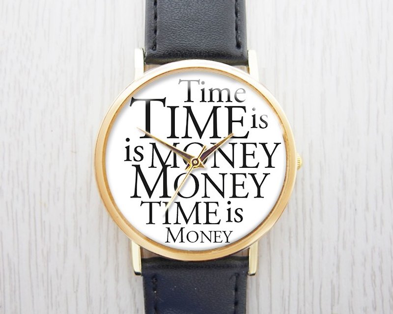 Time is money-ladies' watches/men's watches/unisex watches/accessories【Special U Design】 - Men's & Unisex Watches - Other Metals White