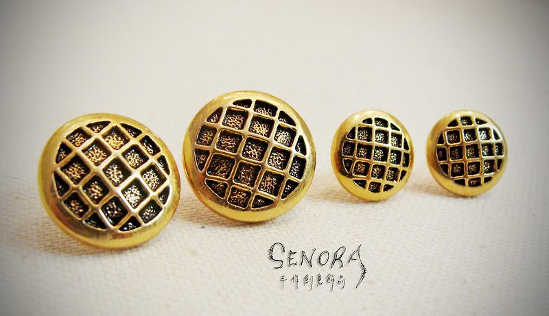 ＜SEnoRA復古耳環＞TE-H057 - Earrings & Clip-ons - Other Materials Yellow