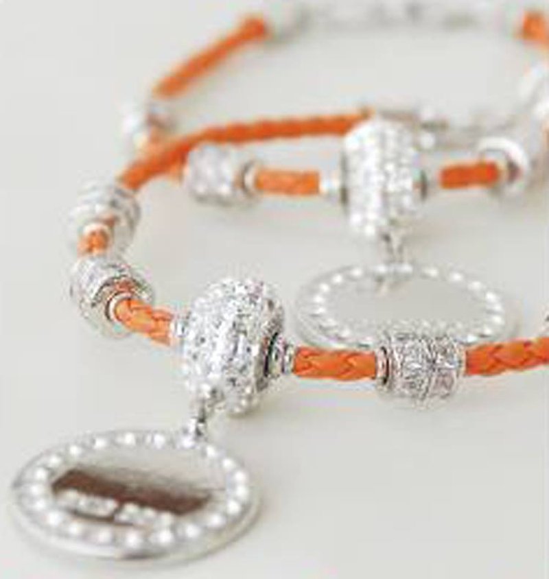 [CHIC DOG leather round rope dog necklace] jewel diamond + zircon 2 pairs ((send lettering service)) - ปลอกคอ - หนังแท้ หลากหลายสี