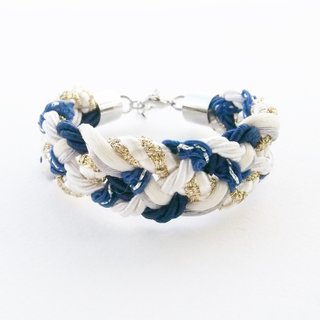 Navy blue braided bracelet
