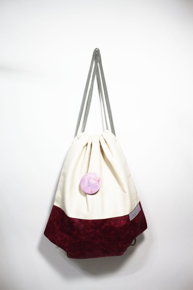 [CURLY CURLY] Pure Bags _The ruby (贈送限定款別針一枚) - 側背包/斜孭袋 - 其他材質 紅色