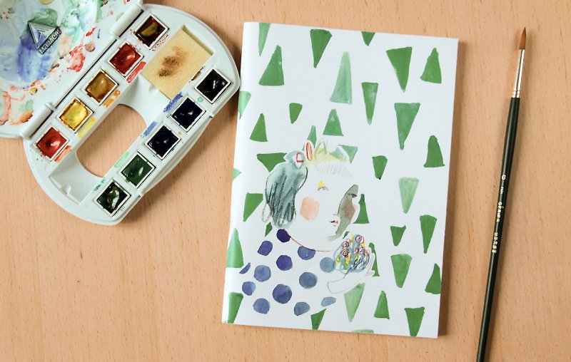 PDAのページブランク緑の絵の内側に塗らイラストメモ帳をdodolulu |女の子の花 - ノート・手帳 - 紙 グリーン