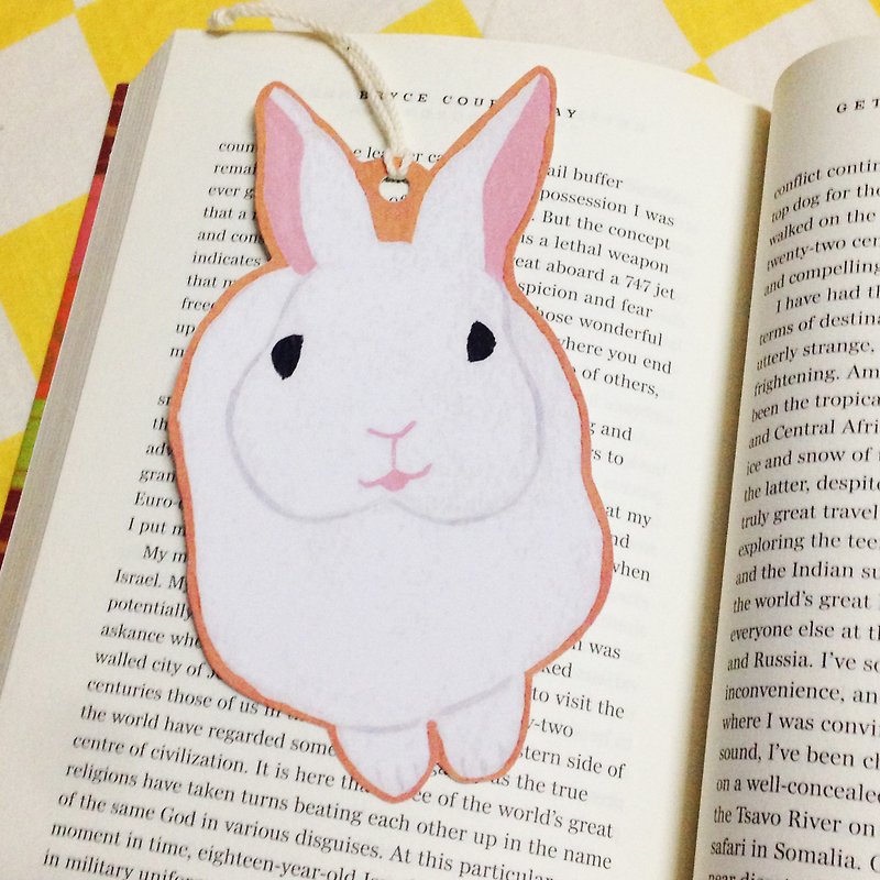 Bookmark propylene painted rabbit - ที่คั่นหนังสือ - กระดาษ สีส้ม