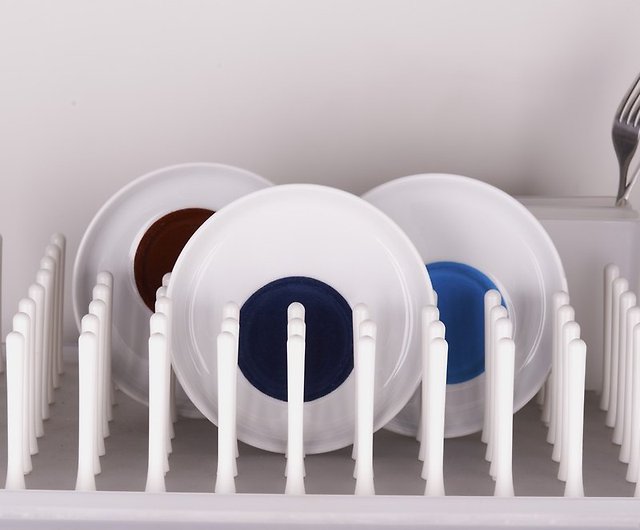 PEGGY Dish Rack (white/clear blue) - Shop STUDIO DOMO Small Plates &  Saucers - Pinkoi