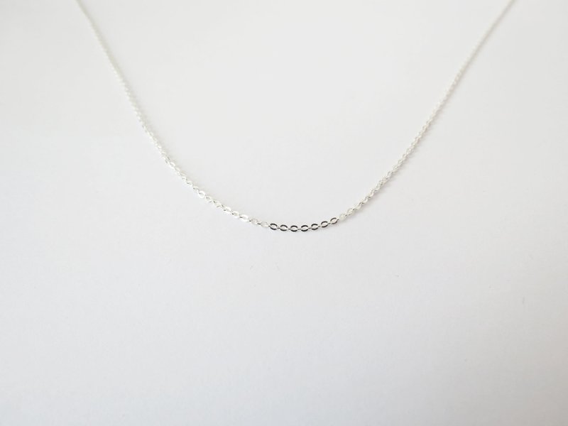 :: :: C% handmade jewelry chain 16 inch sterling silver chain basic fine - สร้อยคอ - โลหะ สีเทา