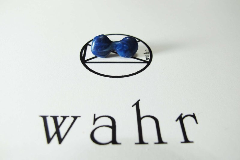 【Wahr】蝴蝶結耳環 - Earrings & Clip-ons - Other Materials Blue