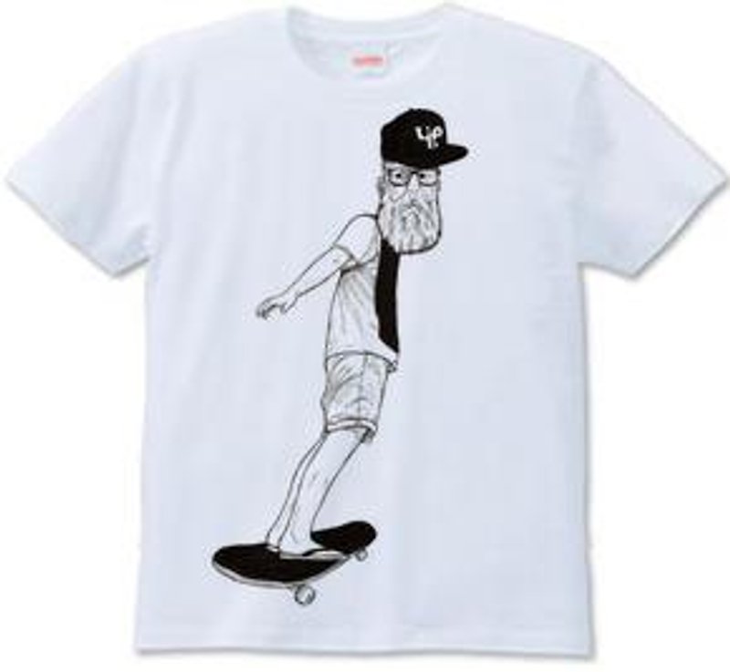 Beard Skateboarder (6.2oz) - เสื้อยืดผู้ชาย - วัสดุอื่นๆ 