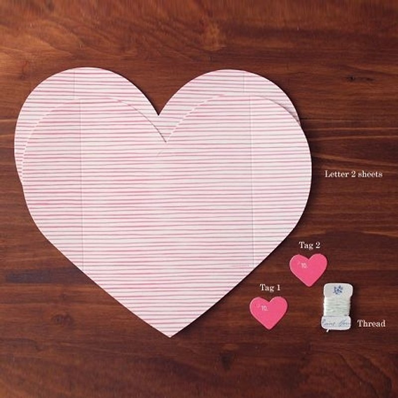 Valentine's Day - GantleWave-Love Envelope Card Set (2 in) - Pink Sweetheart, GTW-LU002 - Cards & Postcards - Paper Pink