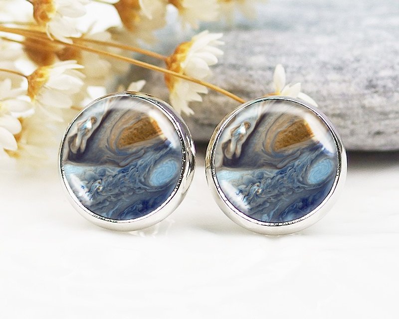 Jupiter-Clip-on earrings︱Auricle earrings︱Fashion accessories for small face modification︱Birthday gifts - Earrings & Clip-ons - Other Metals Multicolor