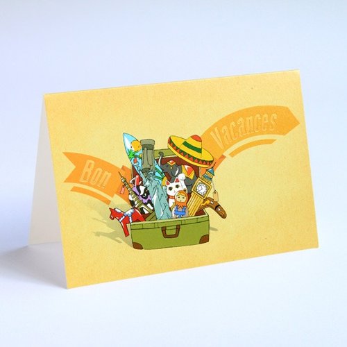 最靡有禮 MIIN GIFT 【生日/情人/聖誕/祝福卡片】萬用卡 / Bon Vacances