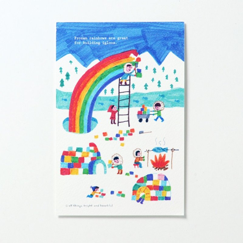 Frozen rainbow Postcard - การ์ด/โปสการ์ด - กระดาษ หลากหลายสี