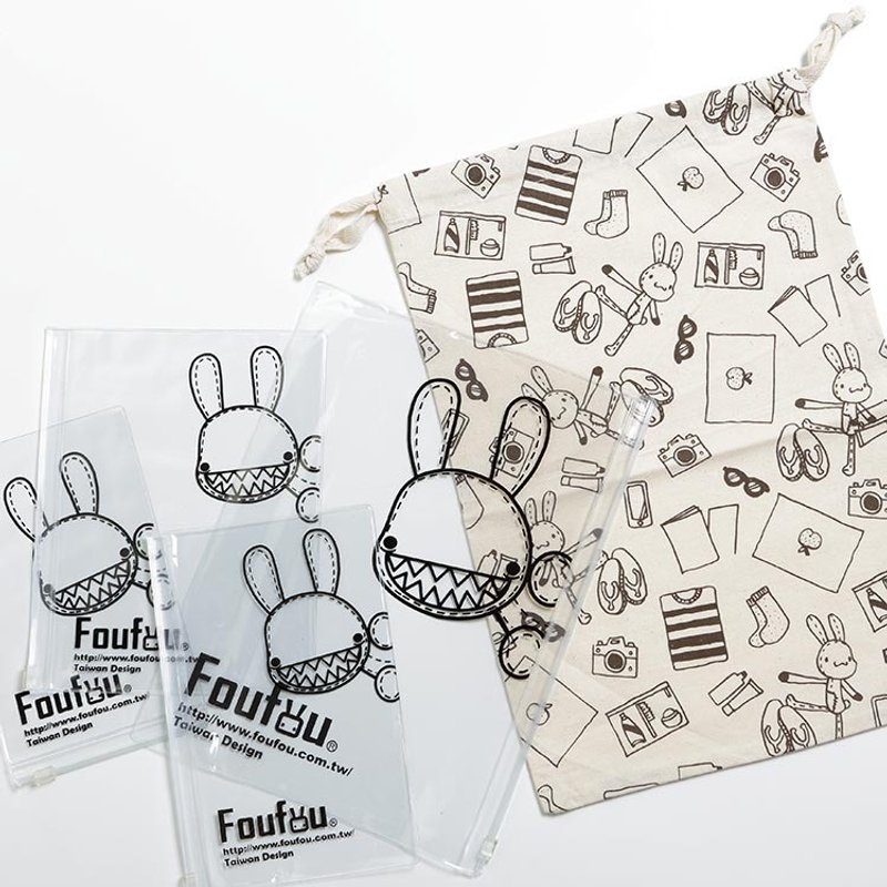 《Foufou》- 小物收納組V.4-夾鏈袋＋束口袋(5入) - 其他 - 其他材質 多色