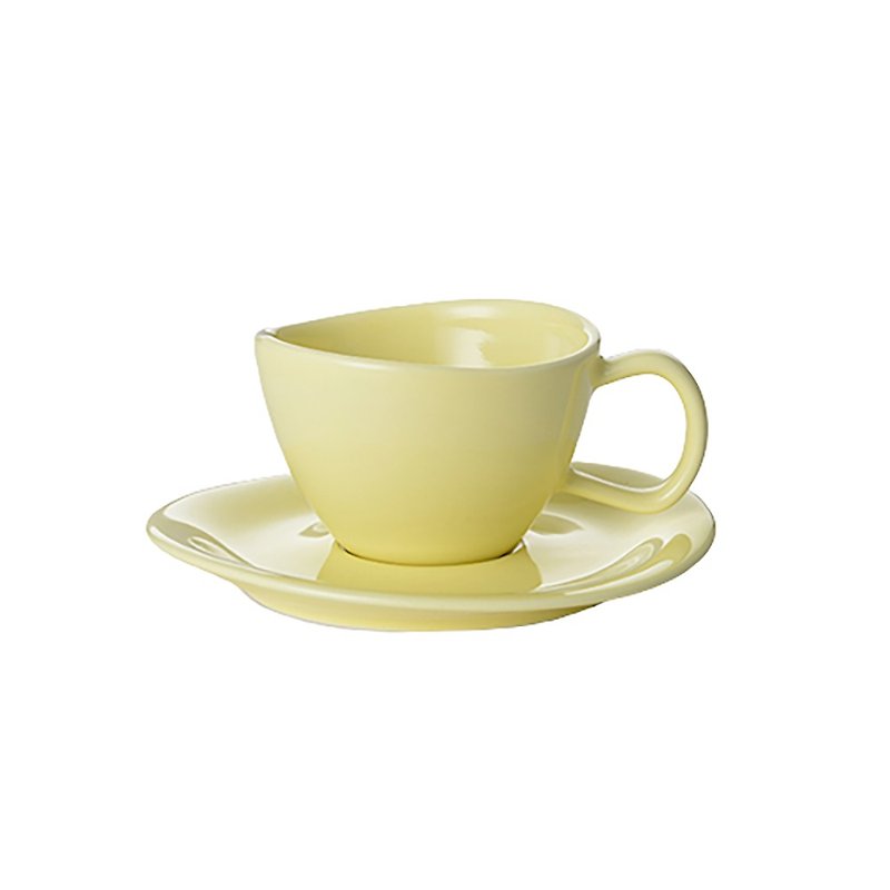 [Flower Series] Flower Tea Cup Plate Set (Goose Yellow) - แก้วมัค/แก้วกาแฟ - วัสดุอื่นๆ สีเหลือง