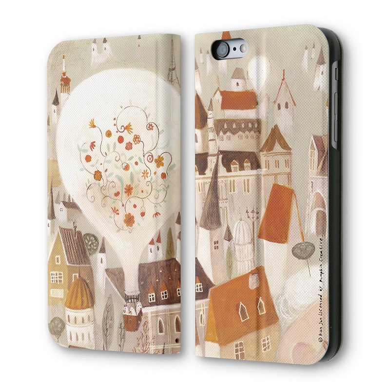 iPhone 6/6S Flip Type Leather Case Hot Air Balloon PSIB6S-005 - Phone Cases - Faux Leather Multicolor